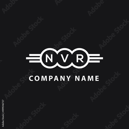 NVR letter logo design on black background. NVR  creative initials letter logo concept. NVR letter design.
 photo