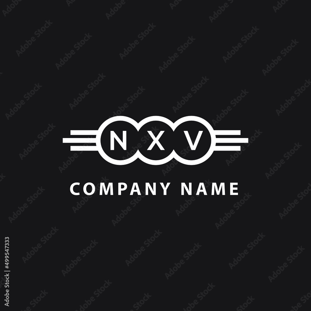 NXV letter logo design on black background. NXV creative initials letter logo concept. NXV letter design. NXV letter logo design on black background. NXV creative initials letter logo concept. NXV letter design.