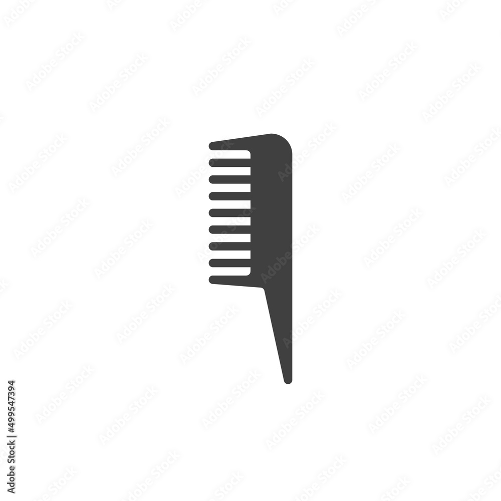 Barber comb vector icon Barber comb vector icon