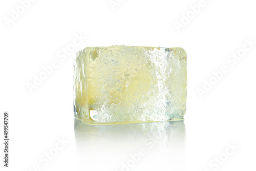 Ice form for drinks isolated on white background