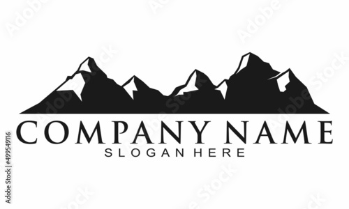 Mountain highlands illustration vector logo
