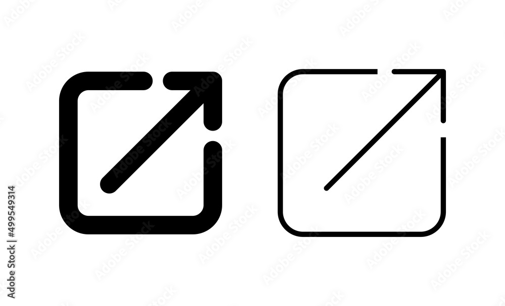 External link icon vector. link sign and symbol. hyperlink symbol External link icon vector. link sign and symbol. hyperlink symbol