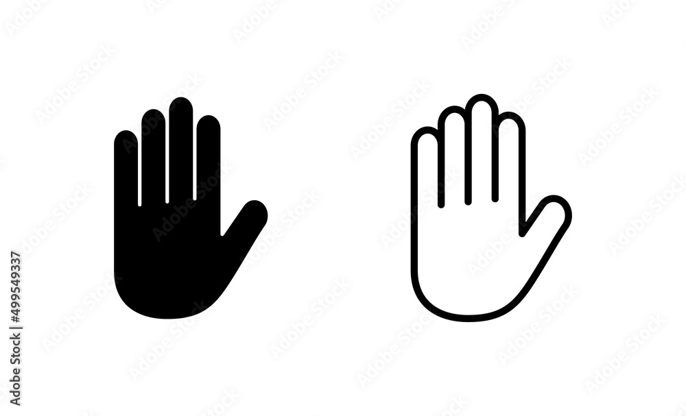 Hand icon vector. hand sign and symbol. palm Hand icon vector. hand sign and symbol. palm
