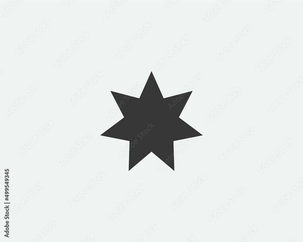 Star icon, vector shape. Abstract design spark sign. Black and white silhouette Star icon, vector shape. Abstract design spark sign. Black and white silhouette