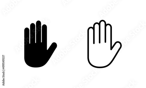 Hand icon vector. hand sign and symbol. palm