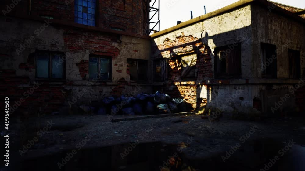Old abandoned industrial buildings at factory Old abandoned industrial buildings at factory