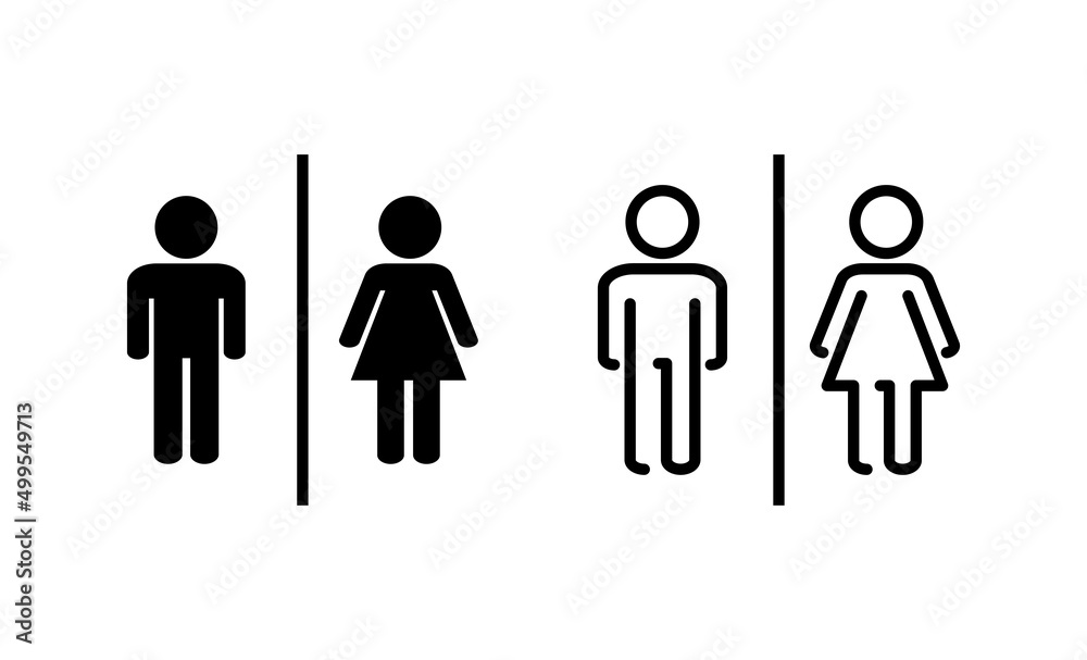 Toilet icon vector. Girls and boys restrooms sign and symbol. bathroom sign. wc, lavatory Toilet icon vector. Girls and boys restrooms sign and symbol. bathroom sign. wc, lavatory