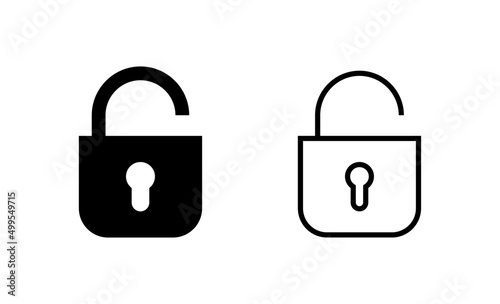Unlock icon vector. Unlock sign and symbol. unlocked padlock icon