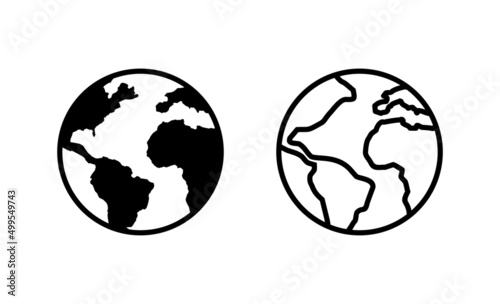 World map vector. Worldmap sign and symbol. Globe icon