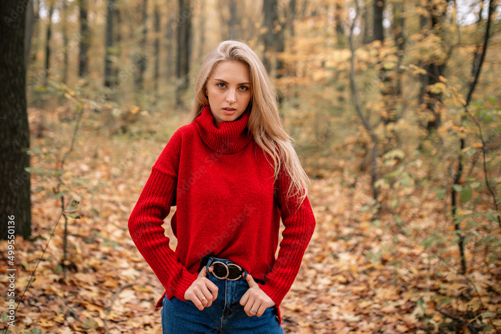 Beautiful girl, girl in a coat, girl in the woods Beautiful girl, girl in a coat, girl in the woods
