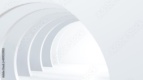 Fototapeta Naklejka Na Ścianę i Meble -  Abstract White Wave Background , Creative Architectural Concept. 3d Rendering