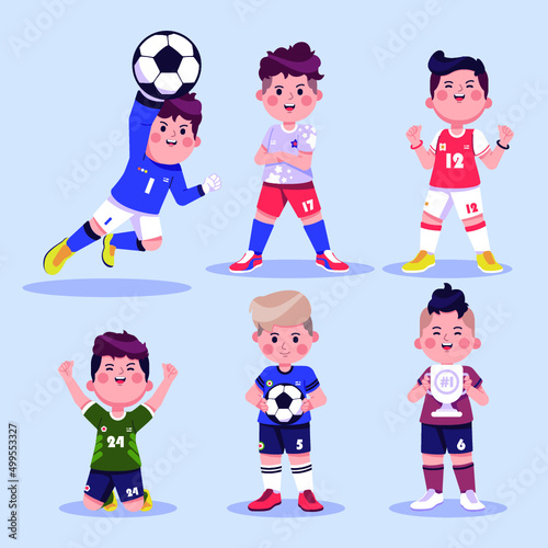 cute football character collection