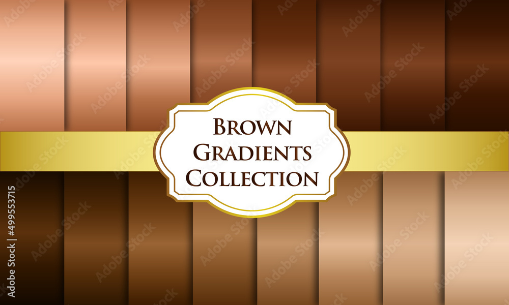 Vector set of brown gradients Stock Vector | Adobe Stock