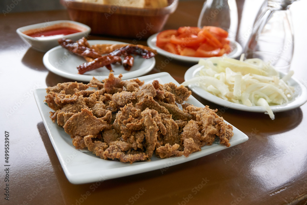 Traditional Turkish Liver kebab, Edirne ciger Traditional Turkish Liver kebab, Edirne ciger