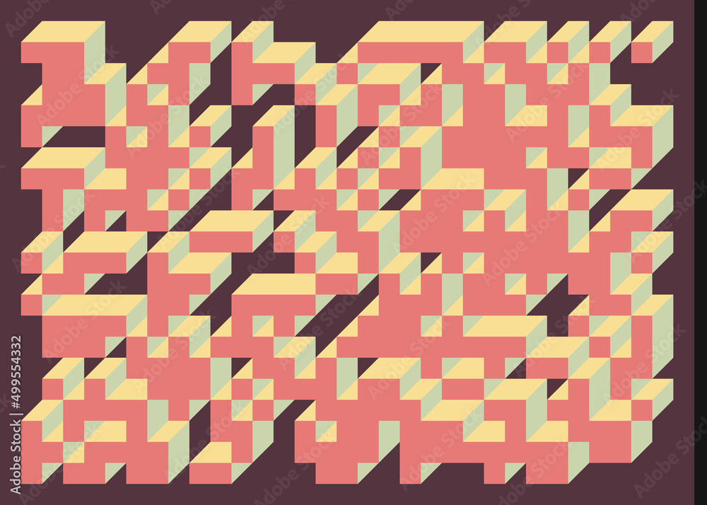 Implementation of Edward Zajec’s “Il Cubo” from 1971. Essentially a Truchet tile set of 8 tiles and rules for placement art illustration Implementation of Edward Zajec’s “Il Cubo” from 1971. Essentially a Truchet tile set of 8 tiles and rules for placement art illustration