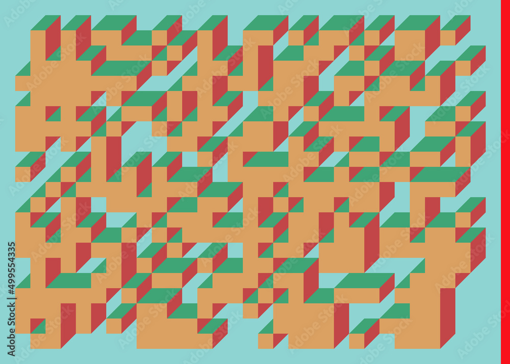 Implementation of Edward Zajec’s “Il Cubo” from 1971. Essentially a Truchet tile set of 8 tiles and rules for placement art illustration Implementation of Edward Zajec’s “Il Cubo” from 1971. Essentially a Truchet tile set of 8 tiles and rules for placement art illustration