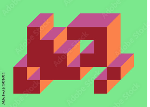 Implementation of Edward Zajec’s “Il Cubo” from 1971. Essentially a Truchet tile set of 8 tiles and rules for placement art illustration
