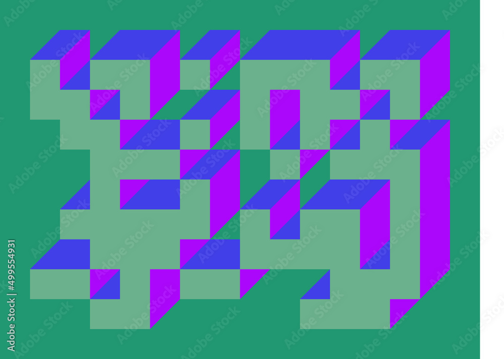 Implementation of Edward Zajec’s “Il Cubo” from 1971. Essentially a Truchet tile set of 8 tiles and rules for placement art illustration Implementation of Edward Zajec’s “Il Cubo” from 1971. Essentially a Truchet tile set of 8 tiles and rules for placement art illustration