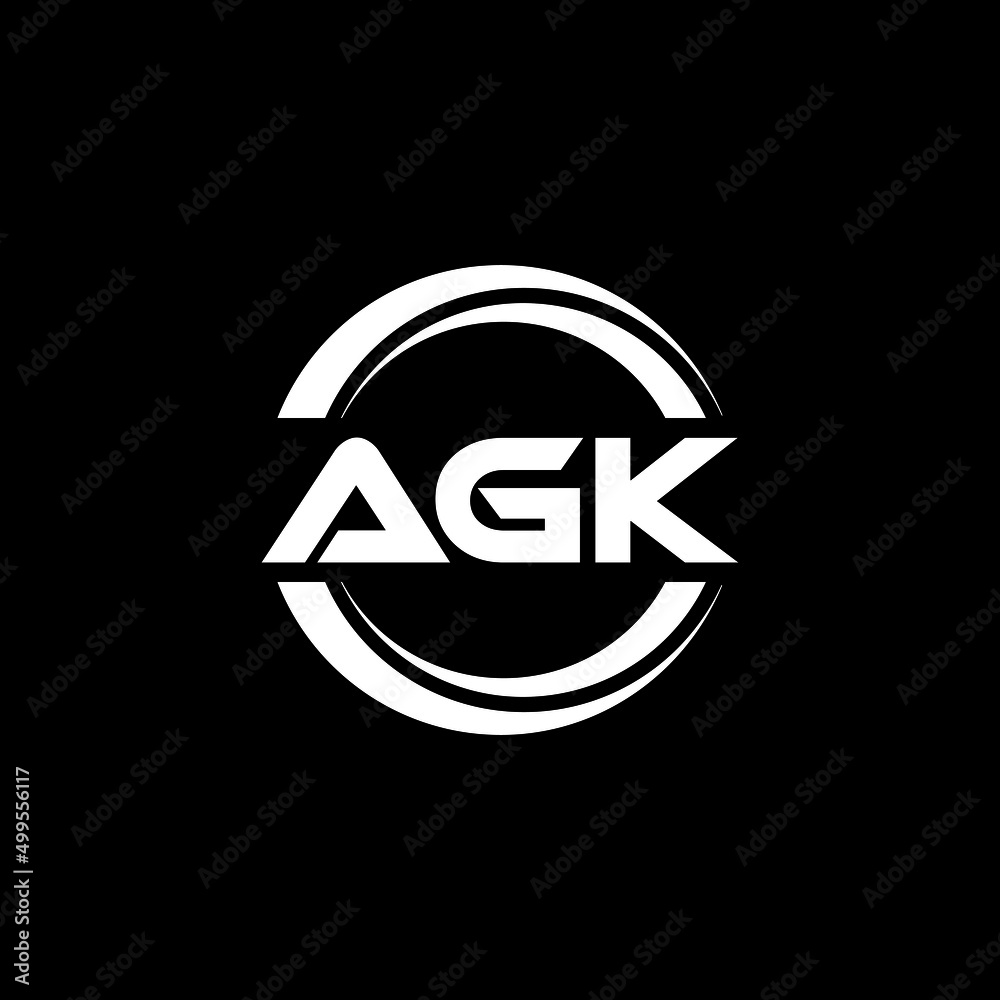 AGK letter logo design with black background in illustrator, vector logo modern alphabet font overlap style. calligraphy designs for logo, Poster, Invitation, etc. AGK letter logo design with black background in illustrator, vector logo modern alphabet font overlap style. calligraphy designs for logo, Poster, Invitation, etc.