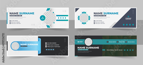 Corporate business multi purpose email signature template bundle