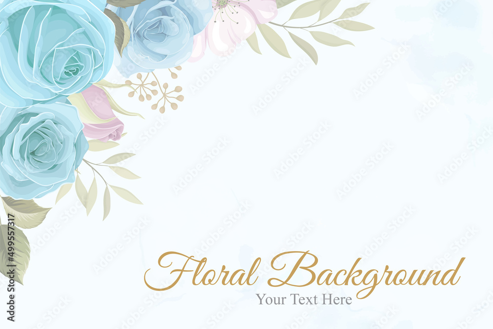 Beautiful floral background with blue flowers Beautiful floral background with blue flowers