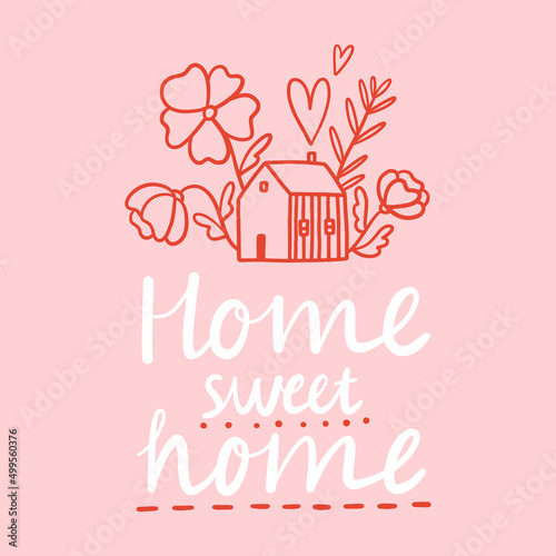 Home sweet home vector illustration