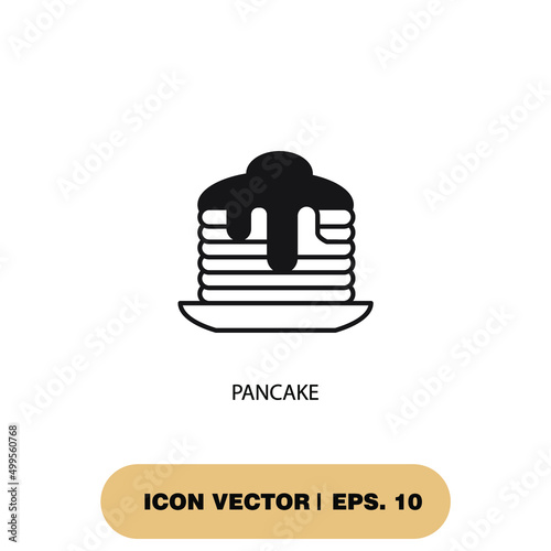 pancake icons  symbol vector elements for infographic web