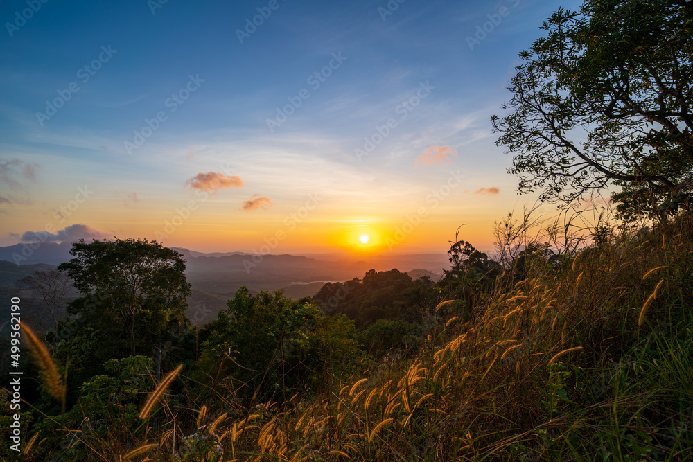 Stunning sunrise view from Wang Kelian viewpoint, Perlis