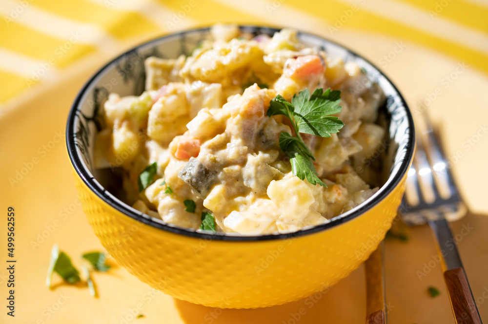 Frischer Kartoffel-Gemüse Salat Frischer Kartoffel-Gemüse Salat