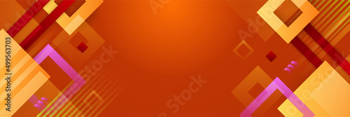 Abstract orange red colorful banner background. Vector abstract graphic design banner pattern background template.