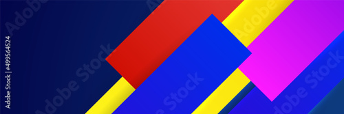 Free Download Abstract modern blue red yellow orange colorful banner background - GFXLoad