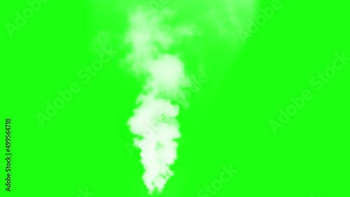 White Smoke from Intense Burning. Alpha Channel. White vapor or smoke slowly rises upwards gradually dissolving. Excellent for simulating smoking pipes. For example, geysers, steam locomotives or stea photo