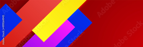 Free Download Abstract red orange yellow blue colorful geometric banner background. Vector abstract graphic design banner pattern background template. - GFXLoad