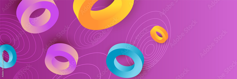 Obraz premium Abstract colorful banner background. Gradient dynamic vibrant geometric vector abstract graphic design banner pattern background template web landing page.