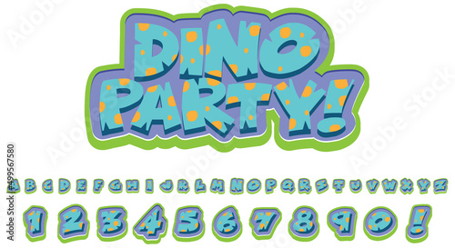 Font design for english alphabets in dinosaur character