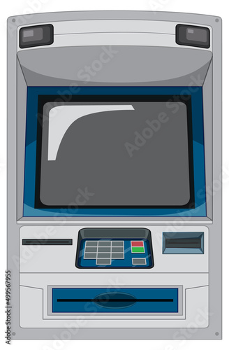 ATM machine isolated on white background