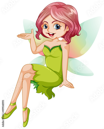 Beautiful fairy girl cartoon character