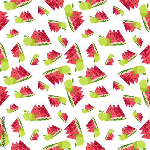 Seamles pattern of fruits, vector eps 10