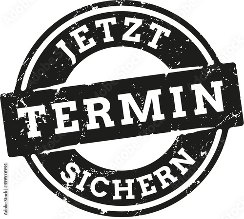 Schwarzer Button Jetzt Termin sichern