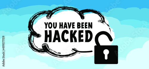 you have been hacked. Vector hacker icon or pictogram. Keylogger, cyber security concept. Technology data. Hybrid, and warfare, DDoS attack. Cyber war. Hackers, criminals. login and password. Digital.
