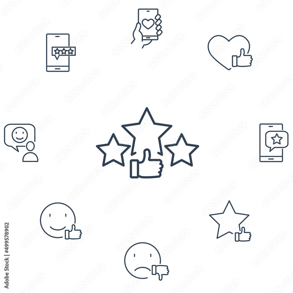 Feedback icons set . Feedback pack symbol vector elements for infographic web Feedback icons set . Feedback pack symbol vector elements for infographic web