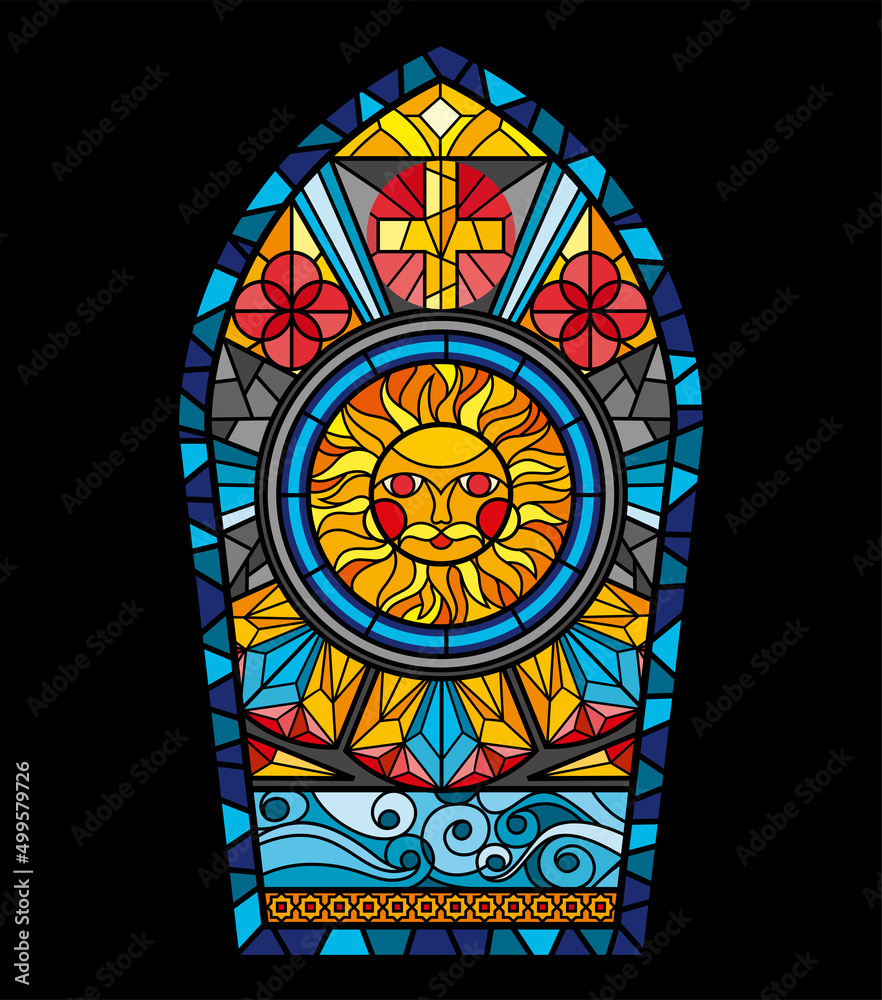 Cathedral Mosaic Window Background