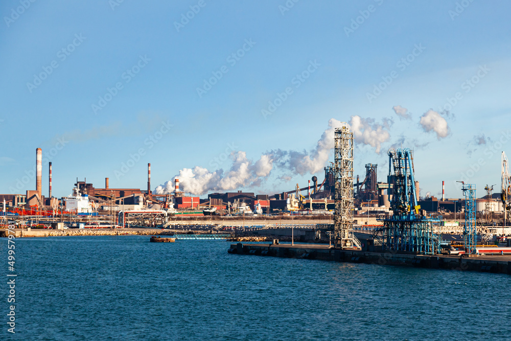 Refinery in Fos-sur-Mer, France. France oil industry.