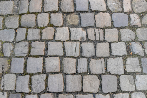 old cobblestones in an alley in germany