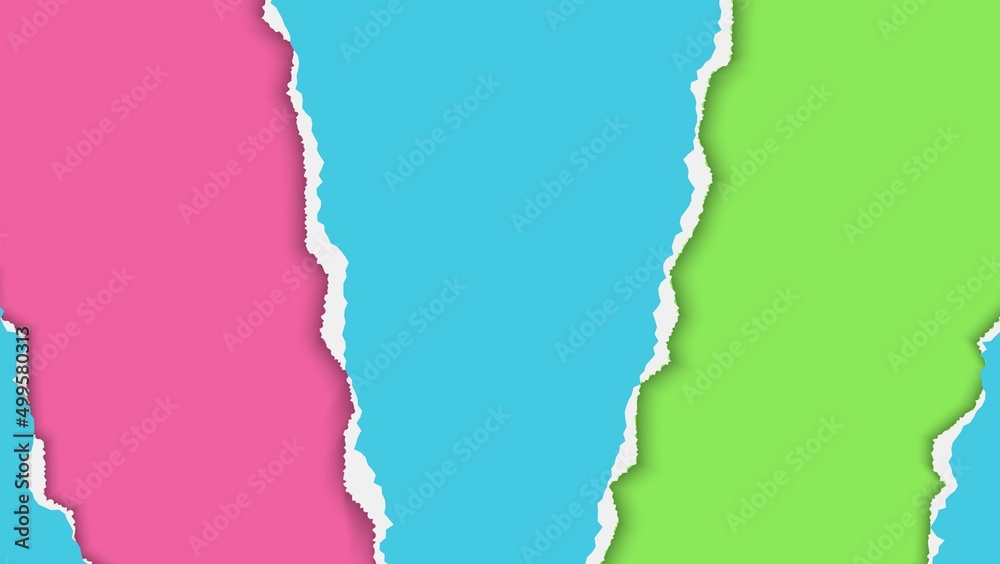 Minimal Blank Colorful Paper Ripped Frame Template Minimal Blank Colorful Paper Ripped Frame Template