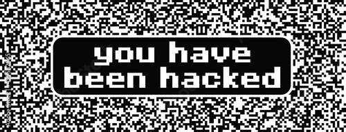 you have been hacked. Vector hacker icon or pictogram. Keylogger, cyber security concept. Technology data. Hybrid, and warfare, DDoS attack. Cyber war. Hackers, criminals. login and password. Digital.