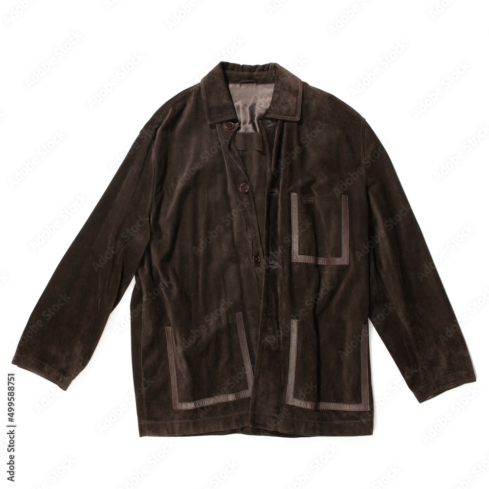 Suede jacket isolated on white background Suede jacket isolated on white background