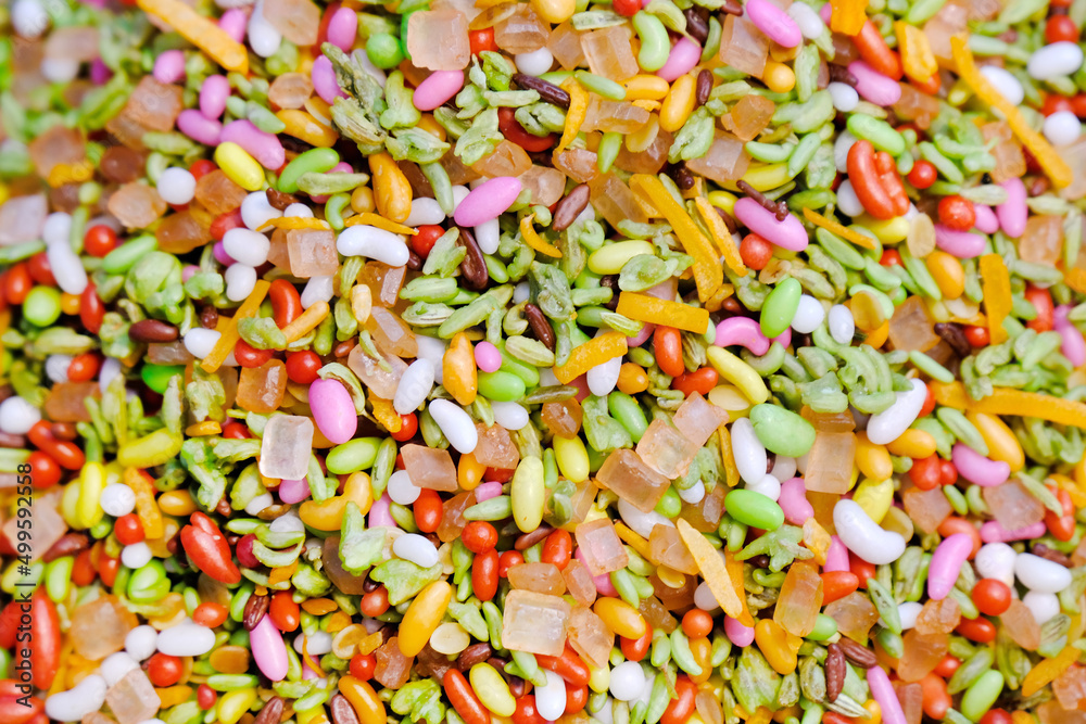 Indian variety of traditional mouth freshener in bowl for sale, mukhwas, poona, traditional Indian mouth freshener. Indian variety of traditional mouth freshener in bowl for sale, mukhwas, poona, traditional Indian mouth freshener.