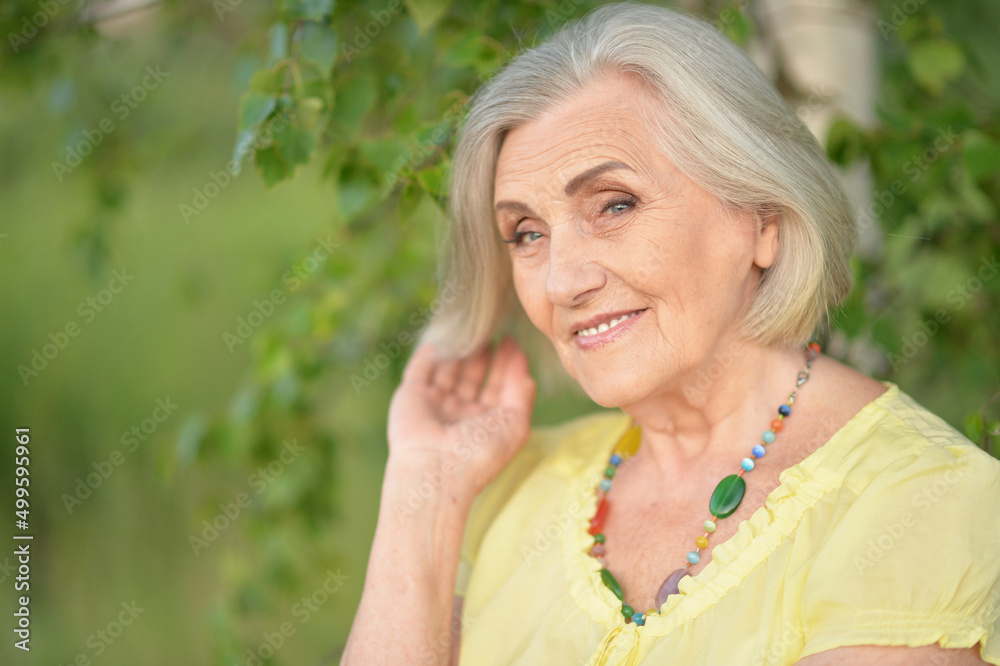 Portrait of happy smiling senior beautiful woman Portrait of happy smiling senior beautiful woman