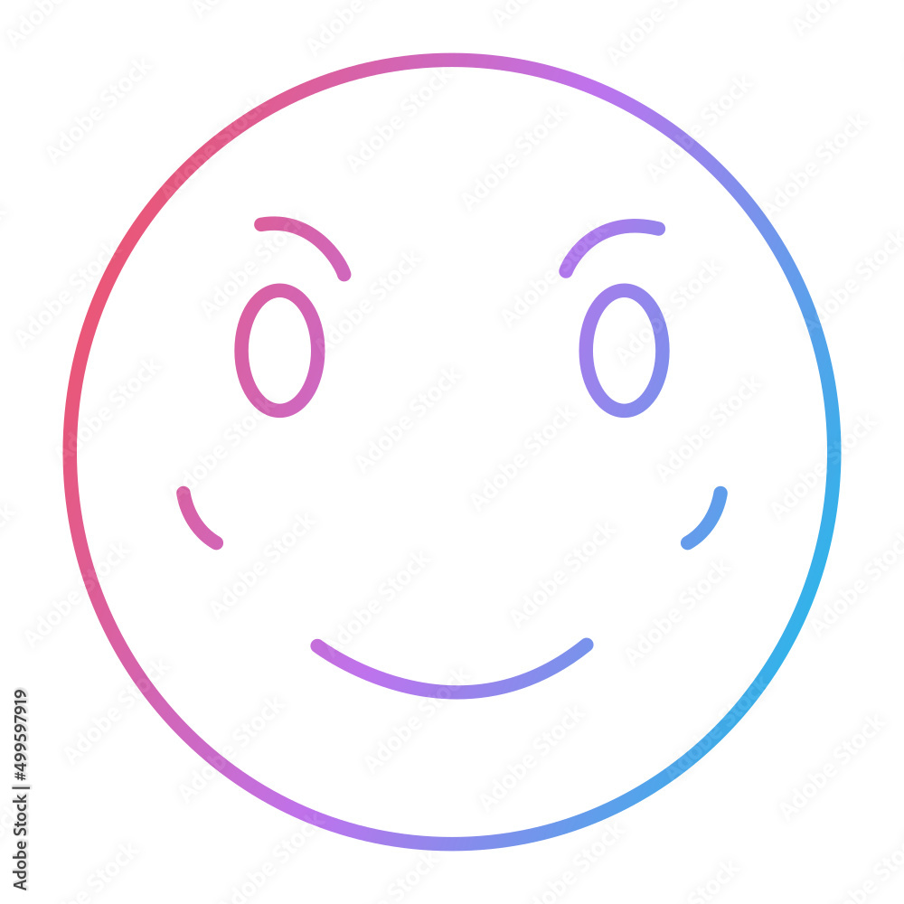 Blush Emoji Icon Design